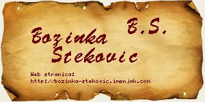 Božinka Steković vizit kartica